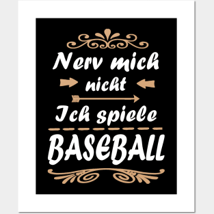 Baseball Baseballschläger Pitcher Baseman Spruch Posters and Art